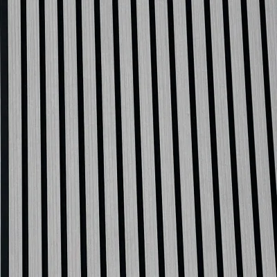 Acoustic Slat Wood Wall Panel Silver Grey 260x60x2 cm
