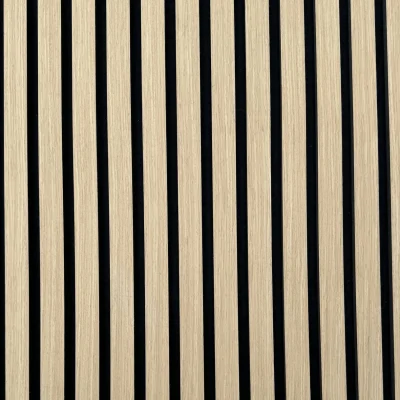 Acoustic Slat Wood Wall Panel White Oak 260x60x2cm
